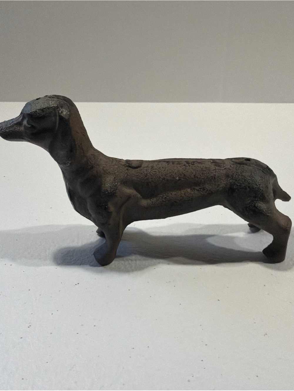 SOLID Cast Iron Dachshund Dog Doorstop